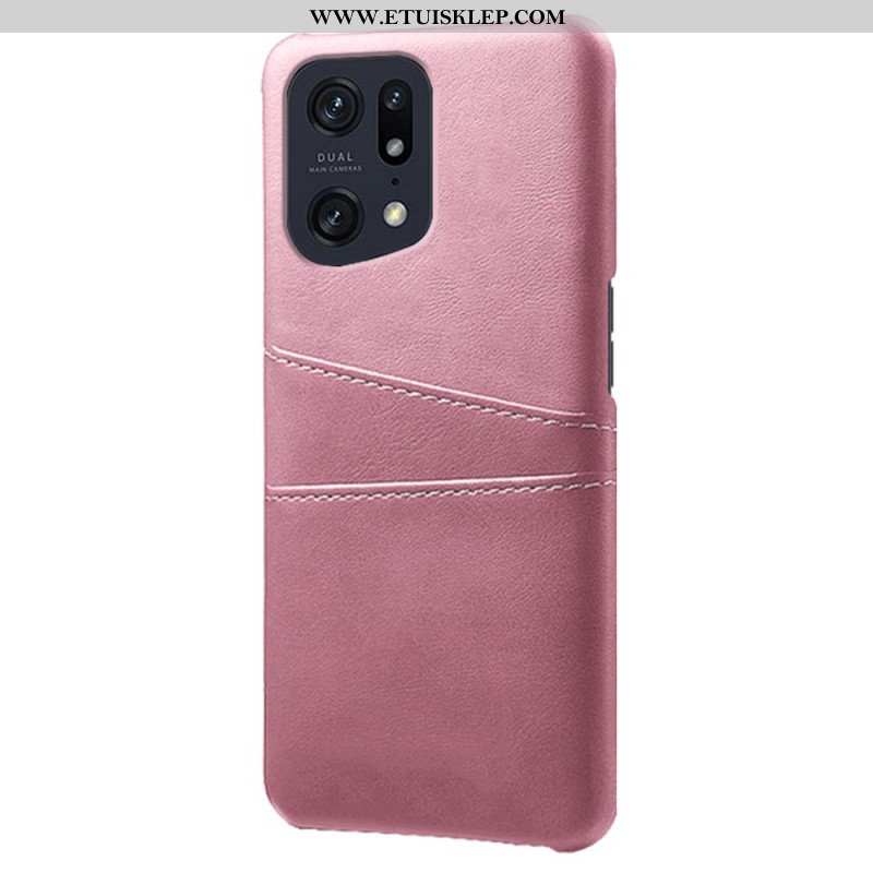 Etui do Oppo Find X5 Pro Etui Na Karty Z Efektem Skóry